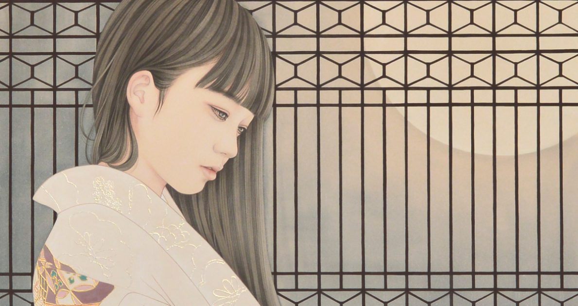 宮﨑優　日本画　青楓 宮﨑優 日本画 青楓 深く心に刻まれる程に美しい美人画